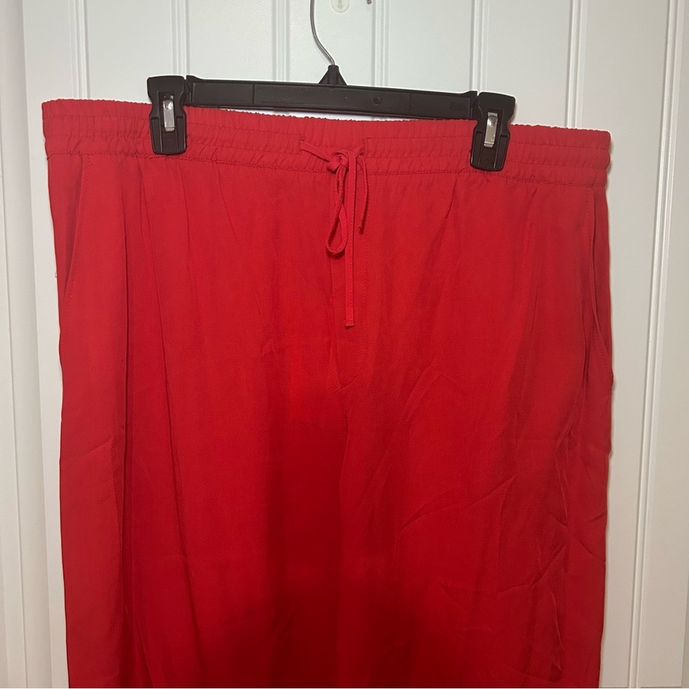 NWT Zara Red Wide Leg Tunic Pants Size XXL - Picture 2 of 8